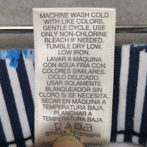 Terra & Sky Women's Plus Size 2X Stretch Pants, Striped Floral Jeggings Boho - Picture 6 of 6